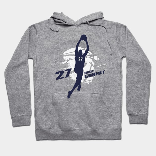 Rudy Gobert Minnesota Silhouette Hoodie by danlintonpro